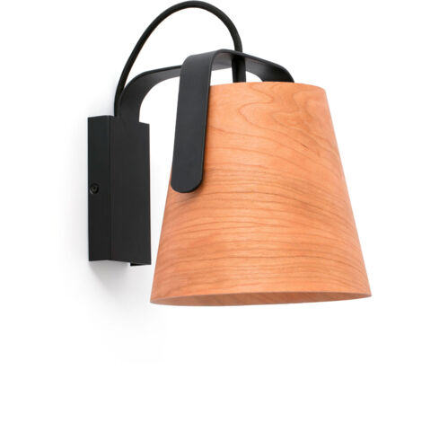 STOOD Aplique negro y madera