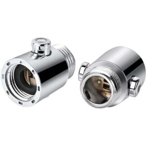 Stop Douche Robinet G1/2 2 Pièces ABS Chrome - Economiseur d'eau vanne arrêt haute qualité cuisine salle de bain