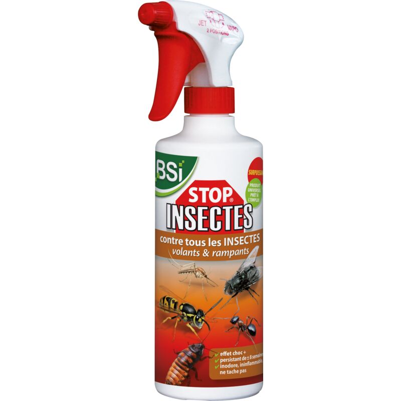 BSI - Insecticide 'Stop Insectes'. Volants et rampants. Spray 500 ml. . 14002