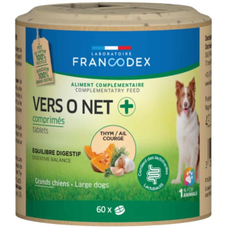 Vers o Net + 60 comprimés pour grand chien Francodex