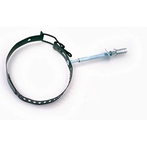 STOP PER TUBO STUFA COLORE NERO-  CON DISTANZIATORE DA CM 8-14 - FERR 109574