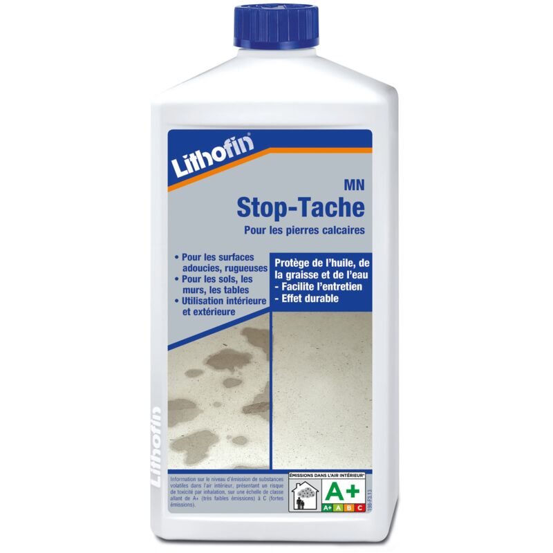 Lithofin - Mn Stop-tache 1 l - Traitement Anti-taches Pierre Calcaire