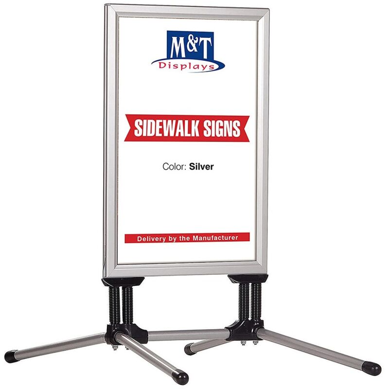 Stop trottoir extérieur swing pro couleur Alu format B2 (50 x 70 cm) - Panneau d'affichage extérieur