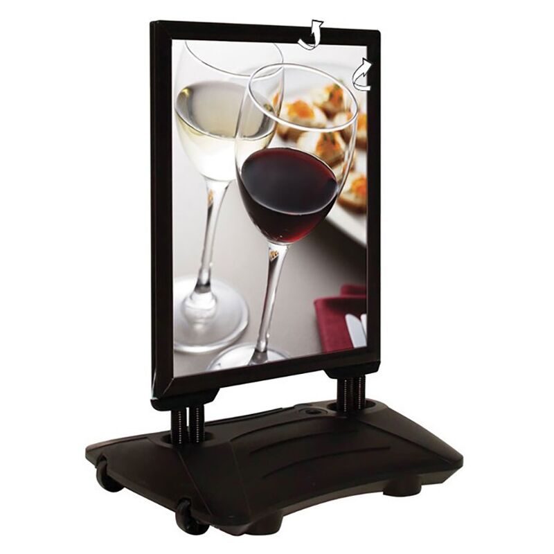 Stop trottoir extérieur wind pro couleur Noir format B2 (50 x 70 cm) - Panneau d'affichage extérieur