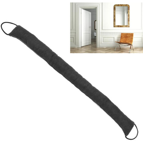 Stop vent bas de porte, lavable, anti-poussière et insonorisant, noir, 812g, kit complet