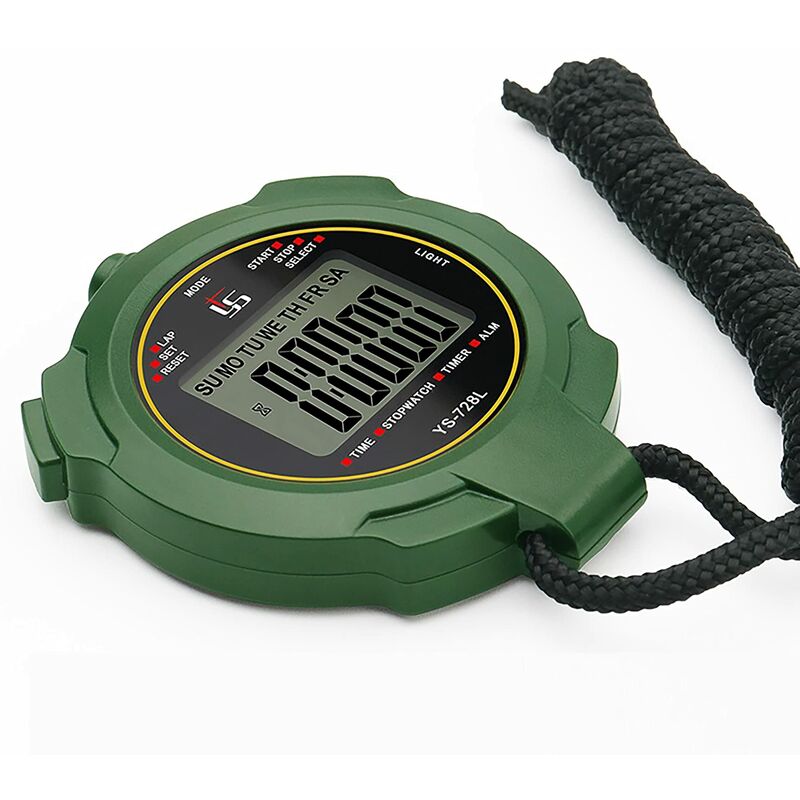 Stopwatch with whistle, professional 2-memory stopwatch with mute and light function for sports