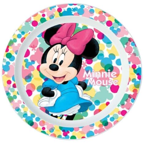 STOR Piatto Piano Originale Disney Minnie per bambini in plastica alimentare