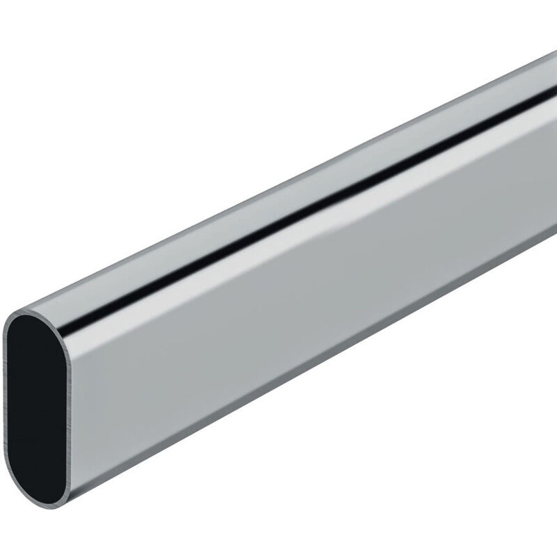 Barre D'armoire Ovale Chromée 100cm Finition - Stor Planet