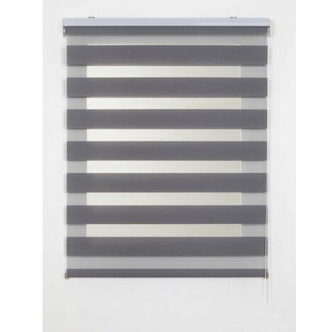 STOR PLANET - DUOLUX - TENDA A RULLO SEMIFILTRANTE CON FRANGE TRASPARENTI COLORE ARGENTO - 100X250CM