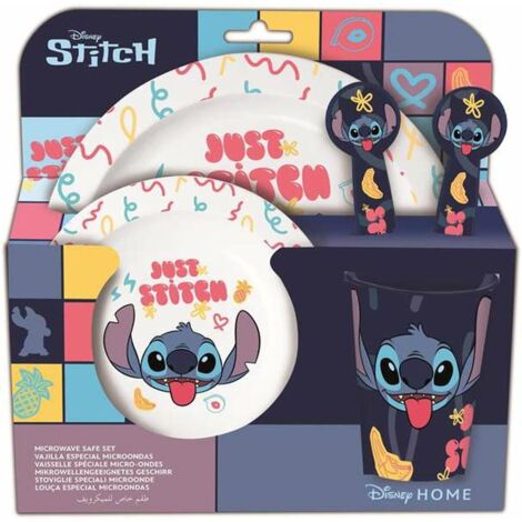STOR Set Pappa Bambini Disney Stitich da 5 pezzi in plastica senza BPA