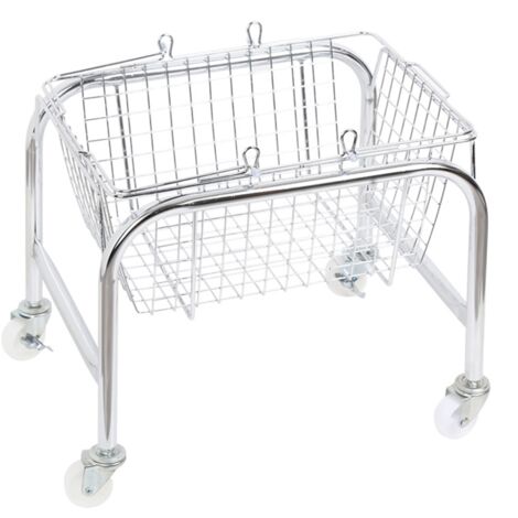 Storage Basket Convenient High Load Bearing Capacity for Bedroom Kitchen Dormitory Supplies Plastic Rolling Wheel + Storage Basket
