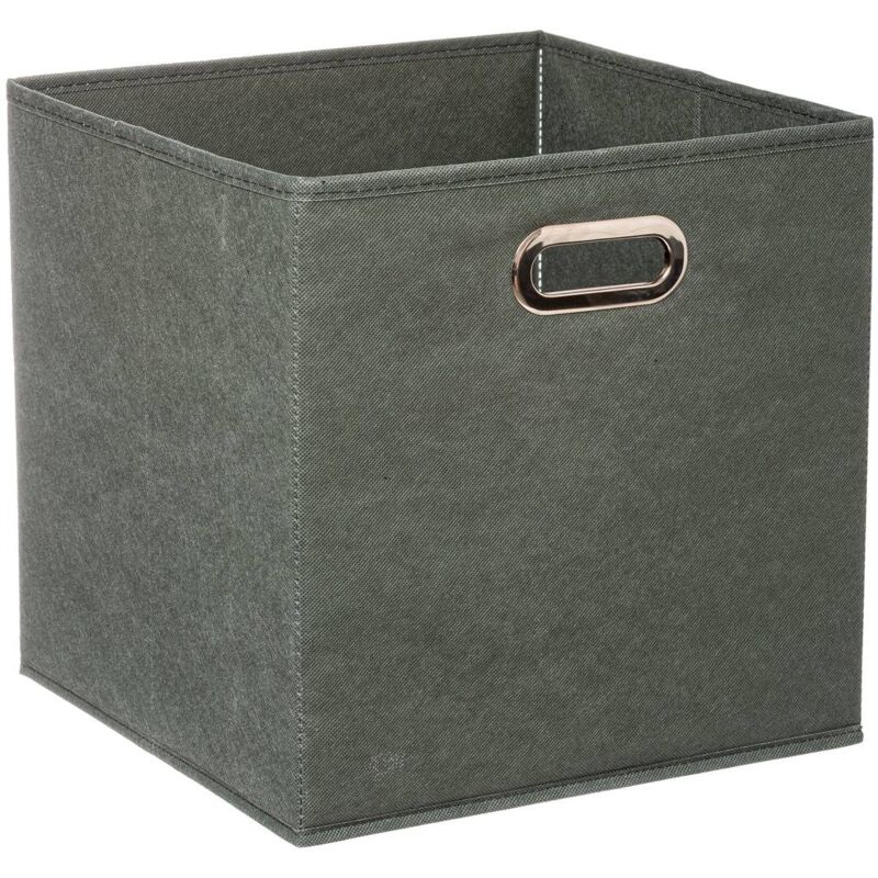 Image of Cestino in tessuto mix n modul 31x31cm verde kaki - 5five