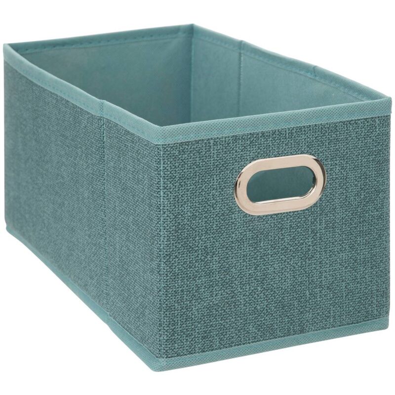 Image of 5five Simply Smart - Cestino in tessuto mix n modul 15x31cm screziato blu petrolio - 5five