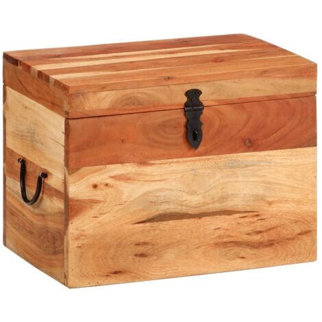 Storage Box 39x28x31 cm Solid Wood Acacia vidaXL