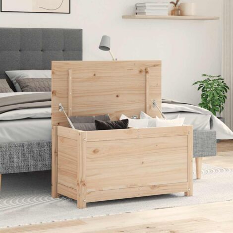 Storage Box 80x40x45.5 cm Solid Wood Pine vidaXL