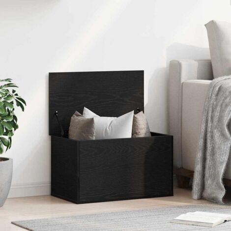 Storage Box Black oak 60 x 35 x 35 cm Engineered Wood vidaXL
