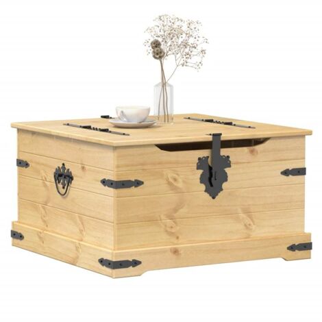 Storage Box Corona 78x78x45 cm Solid Wood Pine vidaXL