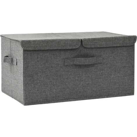 Storage Box Fabric 50x30x25 cm Anthracite vidaXL