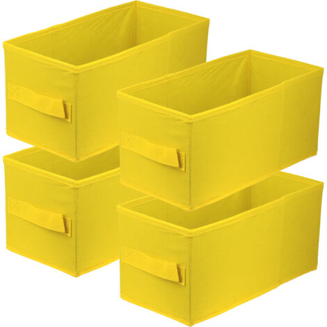 Storage Box  faltbare Aufbewahrung Boxen 15 x 31 x 15 cm  Gelb  4 stück