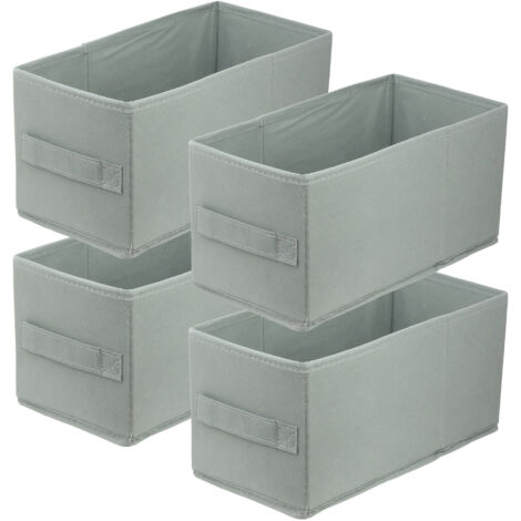 Storage Box  faltbare Aufbewahrung Boxen 15 x 31 x 15 cm  hellgrau  4 stück