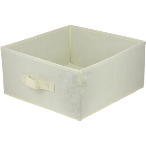 Storage Box  faltbare Aufbewahrung Boxen 31 x 31 x 15 cm  cremig  1 stück