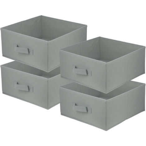 Storage Box  faltbare Aufbewahrung Boxen 31 x 31 x 15 cm  hellgrau  4 stück