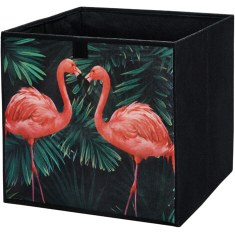 Storage Box  faltbare Aufbewahrung Boxen 31 x 31 x 31 cm  Flamingos  1 stück