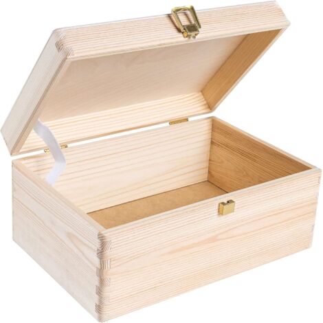 Storage Box with Clasp – Natural 30 x 20 x 14 cm