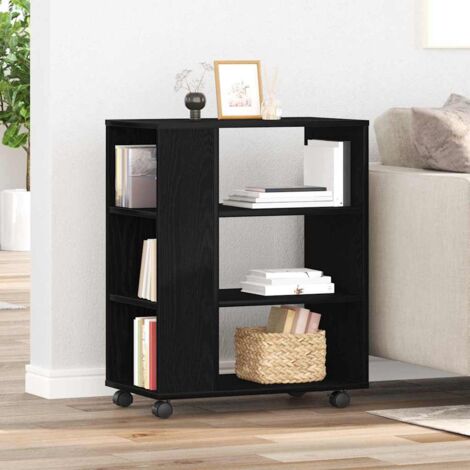 Storage Cabinet Black Oak 60 x 35 x 75 cm Engineered Wood vidaXL