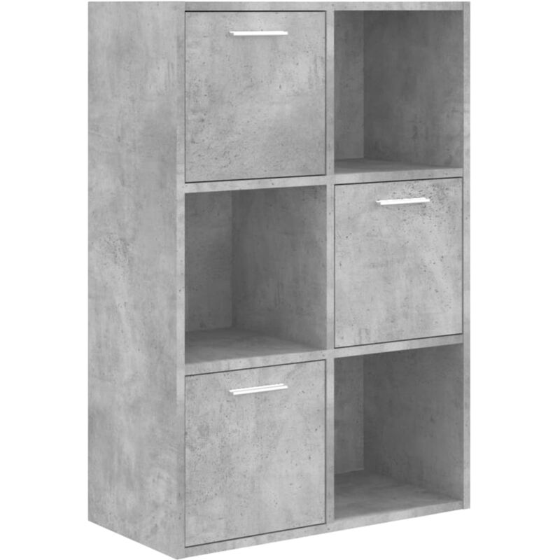 Vidaxl - Storage Cabinet Concrete Grey 60x29.5x90 cm Engineered Wood