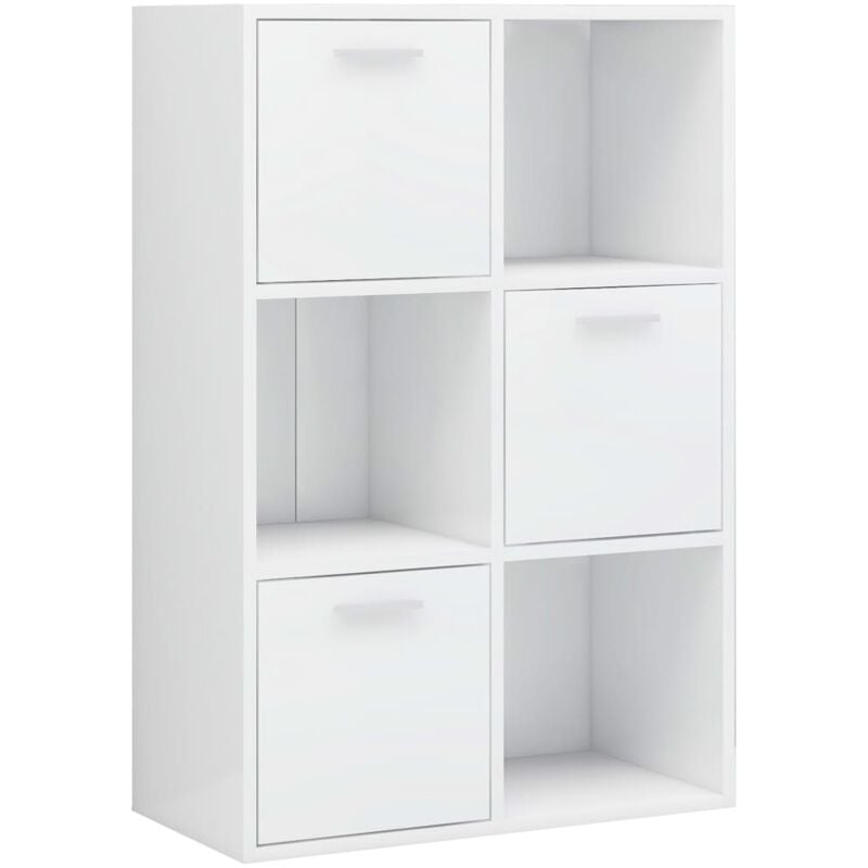 Vidaxl - Storage Cabinet High Gloss White 60x29.5x90 cm Engineered Wood