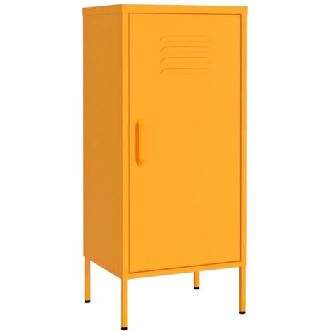 Storage Cabinet Mustard Yellow 42.5x35x101.5 cm Steel vidaXL