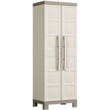 Storage Cabinet with Shelves Excellence Beige and Taupe 182 cm Keter