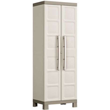 Storage Cabinet with Shelves Excellence Beige and Taupe Living Room Bedroom Lockable Storage Organiser Shelves Highboard Multi Sizes