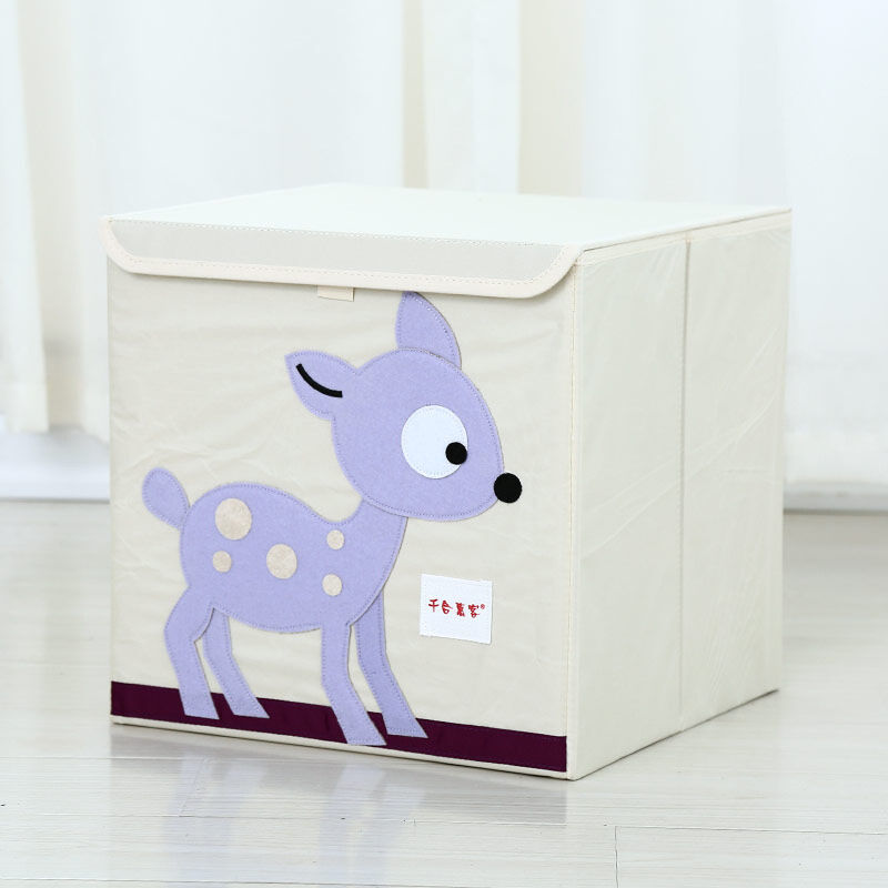 Storage Chest/Box/Organiser Foldable Fabric Toy Box cloth Large Storage Capacity - The Perfect Animal Storage Chest for Kids（34*34*34cm，Storage