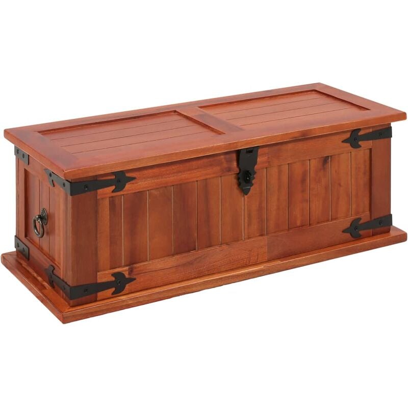 Storage Chest 60x25x22 cm Solid Acacia Wood Vidaxl