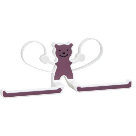 Storage Hook Rack Multipurpose Strong Bearing Capacity Waterproof Punch Free Towel Rack Holder for Home Purple