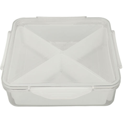 Storage Organizer Box Dividing Design Square Clear Stylish Versatile Nuts Storage Containers with Lid for Home