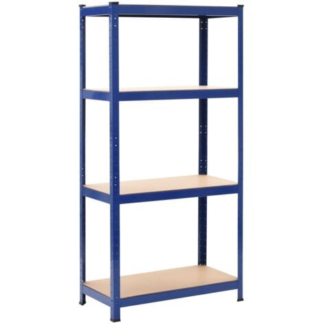 Storage Shelf Blue 80x40x160 cm Steel and MDF