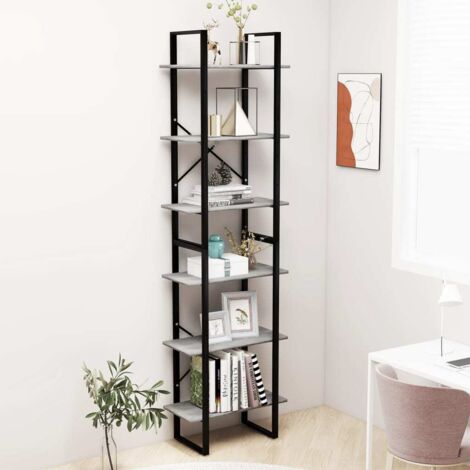 Storage Shelf Concrete Grey 60x30x210cm Engineered Wood vidaXL