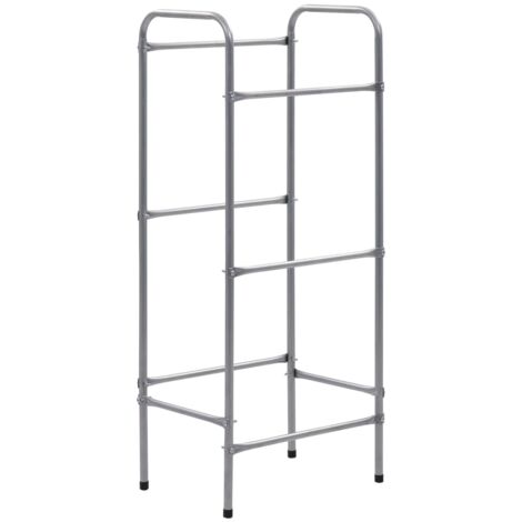 Storage Shelf for 3 Crates Silver 50x33x116 cm Steel vidaXL