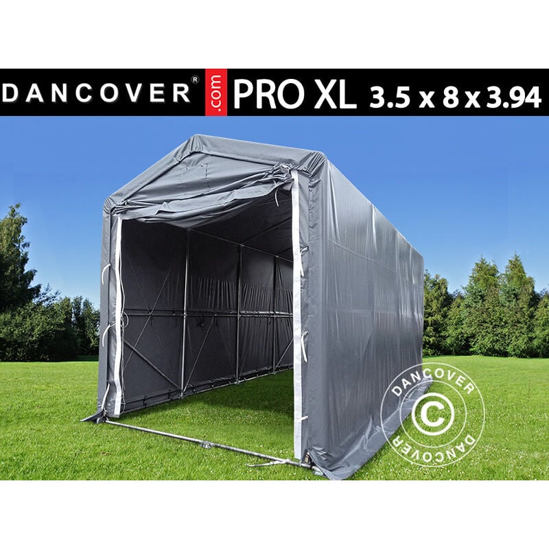 Storage shelter Storage tent pro xl 3.5x8x3.3x3.94 m, pvc, Grey