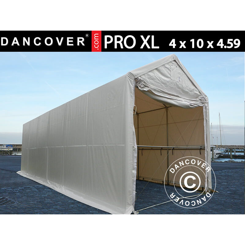 Dancover - Storage shelter Storage tent pro xl 4x10x3.5x4.59 m, pvc, White