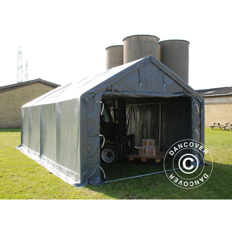 Dancover - Storage shelter Storage tent pro 3x8x2x2.82 m, pvc, Grey - Grey