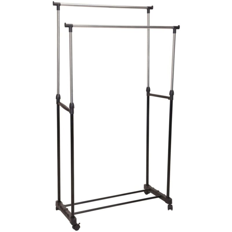 Porte-vêtements double cintres roues réglables Storage solutions - n/a