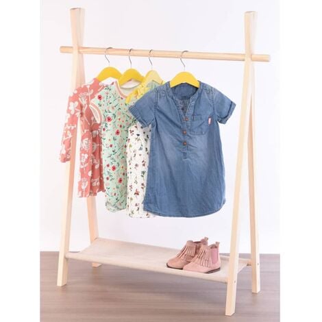 Portant à Vêtements Enfant Kiddy 130cm Naturel