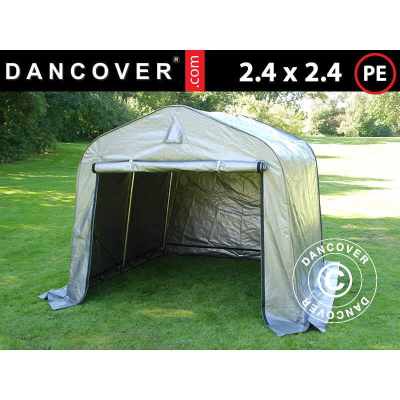 Storage tent Portable garage pro 2.4x2.4x2 m pe, Grey