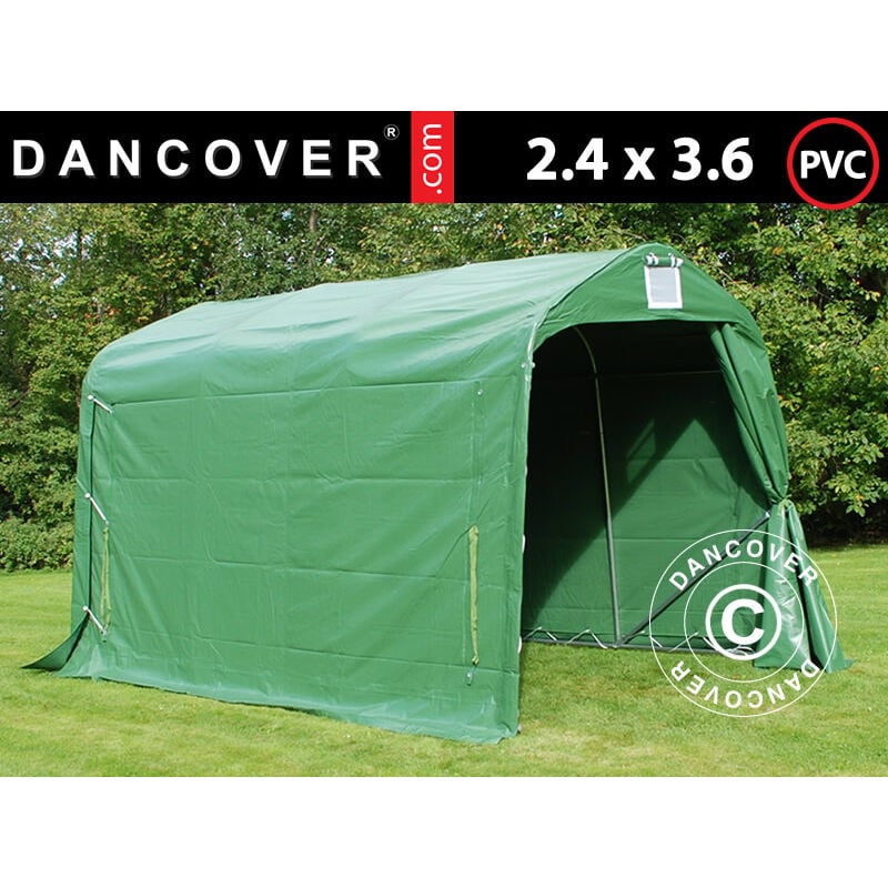 Storage tent Portable garage pro 2.4x3.6x2.34 m pvc, Green