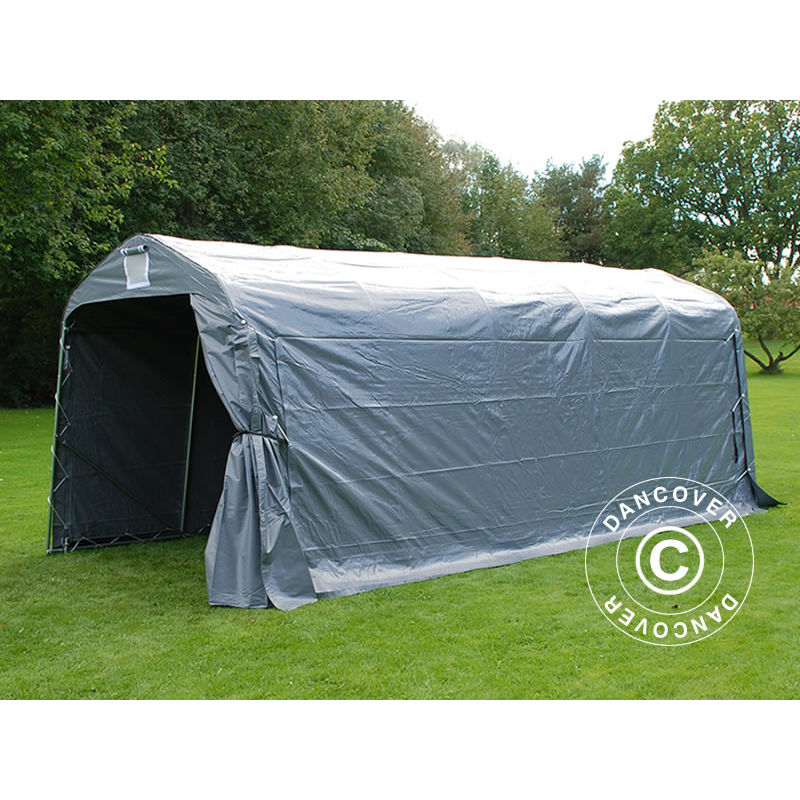 Dancover - Storage tent Portable garage pro 2.4x6x2.34 m pvc, Grey - Grey