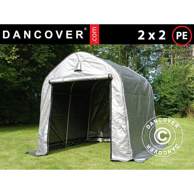 Storage tent Portable garage pro 2x2x2 m pe, Grey